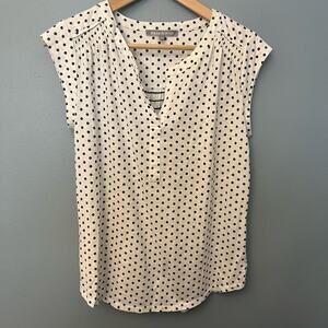 Daniel Rain Polka Dot and Striped Top
